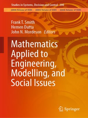 cover image of Mathematics Applied to Engineering, Modelling, and Social Issues